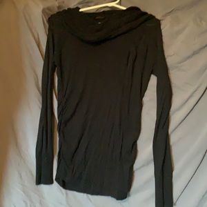 Black lightweight cowl neck sweater